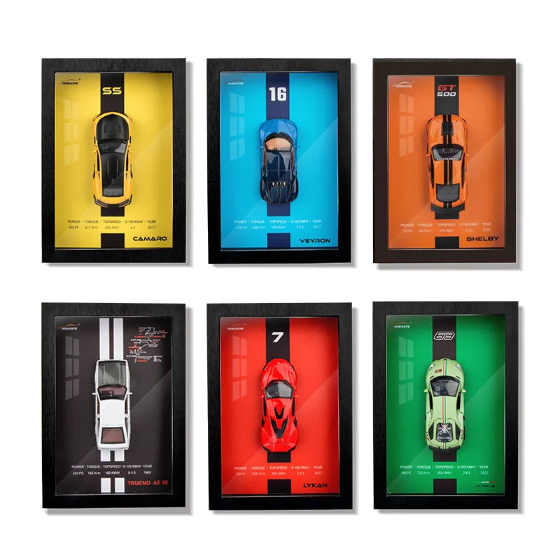 Collector’s 3D Car Frame – Wall Display with Realistic Diecast Model