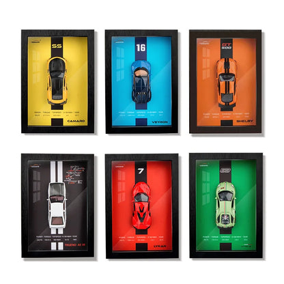 Collector’s 3D Car Frame – Wall Display with Realistic Diecast Model