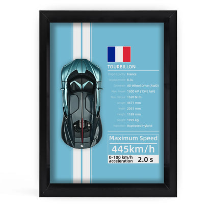 Collector’s 3D Car Frame 2 – Wall Display with Realistic Diecast Model