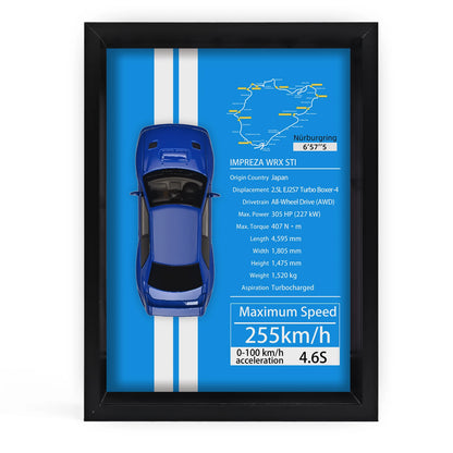 Collector’s 3D Car Frame 2 – Wall Display with Realistic Diecast Model