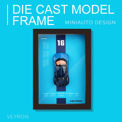 Collector’s 3D Car Frame – Wall Display with Realistic Diecast Model