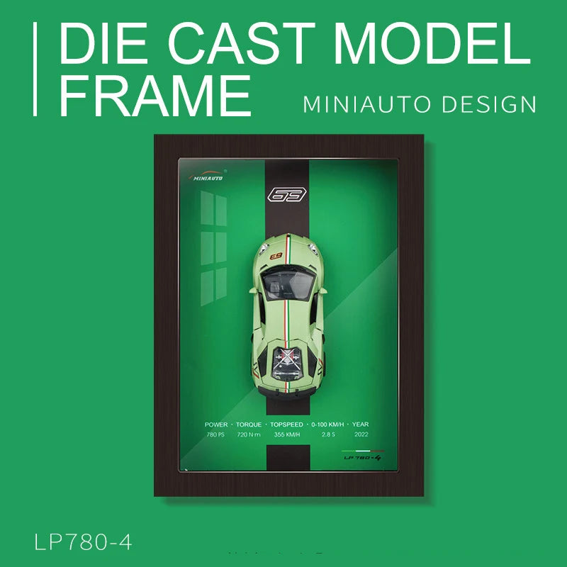 Collector’s 3D Car Frame – Wall Display with Realistic Diecast Model