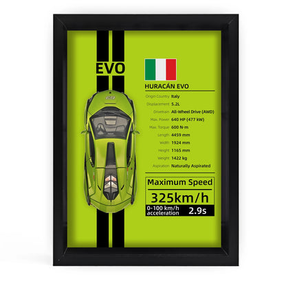 Collector’s 3D Car Frame 2 – Wall Display with Realistic Diecast Model