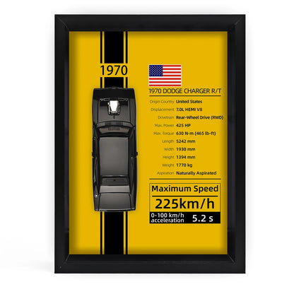 Collector’s 3D Car Frame 2 – Wall Display with Realistic Diecast Model