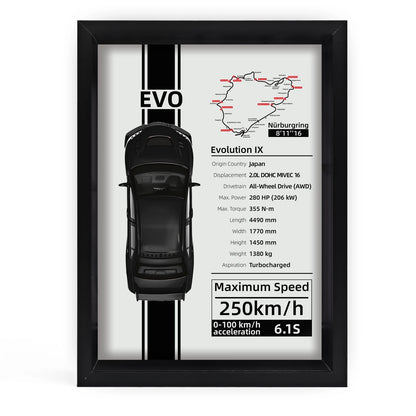 Collector’s 3D Car Frame 2 – Wall Display with Realistic Diecast Model