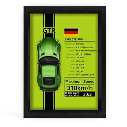 Collector’s 3D Car Frame 2 – Wall Display with Realistic Diecast Model