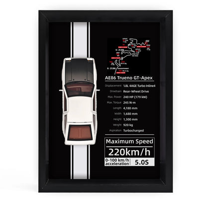 Collector’s 3D Car Frame 2 – Wall Display with Realistic Diecast Model