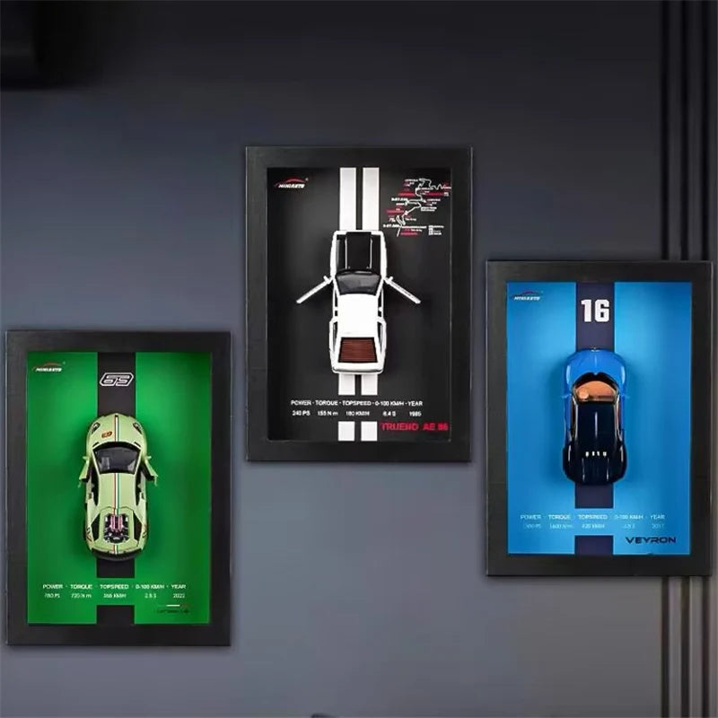 Collector’s 3D Car Frame – Wall Display with Realistic Diecast Model