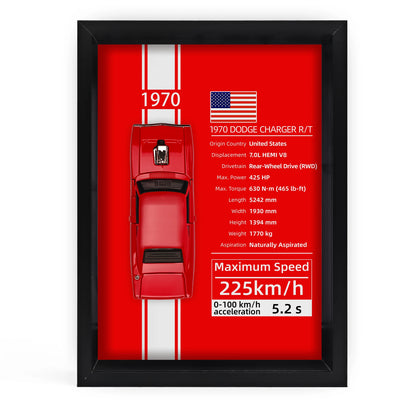 Collector’s 3D Car Frame 2 – Wall Display with Realistic Diecast Model